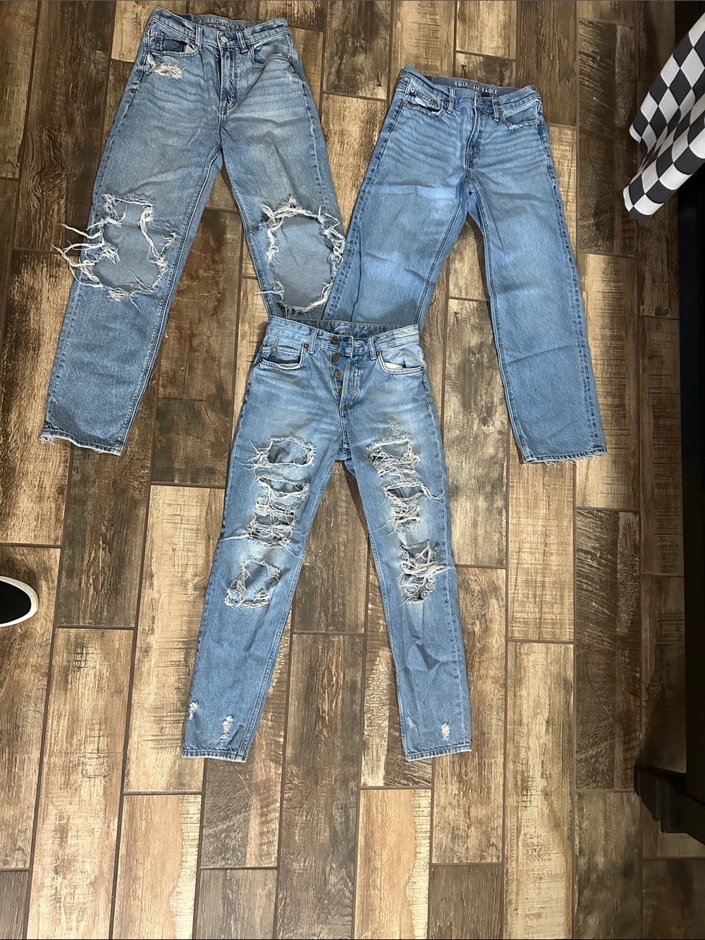 American Eagle Outfitters Light Blue Straight Leg Jeans Set